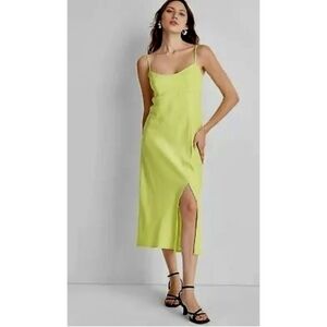 A New Day Light Green Satin Slip Dress